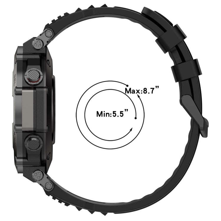 For Amazfit T-Rex Ultra Silicone Sports Watch Band(White)
