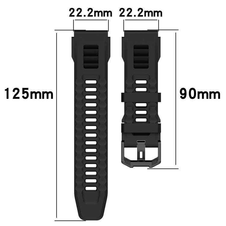 For Amazfit T-Rex Ultra Silicone Sports Watch Band(Grey)