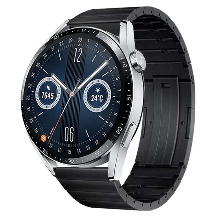 For Huawei Watch GT3 46mm Titanium Alloy Quick Release Watch Band(Black)