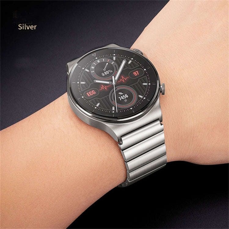 For Huawei Watch GT2 46mm Titanium Alloy Quick Release Watch Band(Silver)