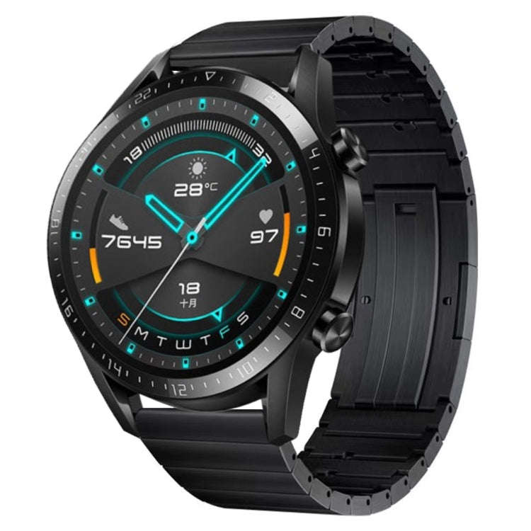 For Huawei Watch GT2 46mm Titanium Alloy Quick Release Watch Band(Black)