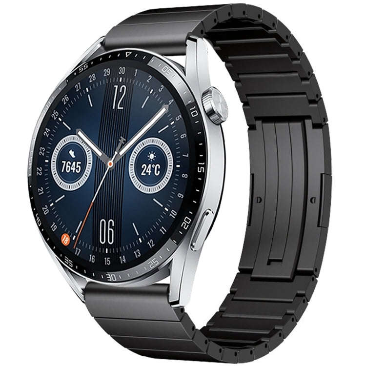 For Huawei Watch GT 3 46mm One Bead Titanium Alloy Watch Band(Black)