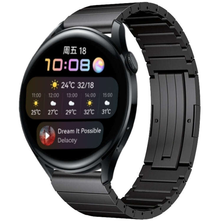 For Huawei Watch 3 One Bead Titanium Alloy Watch Band(Black)