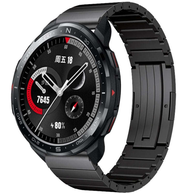 For Honor Watch GS Pro One Bead Titanium Alloy Watch Band(Black)