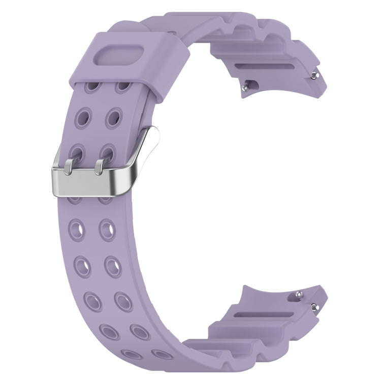 For Samsung Galaxy Watch 6 / 6 Classic Armored Solid Color Silicone Watch Band(Purple)