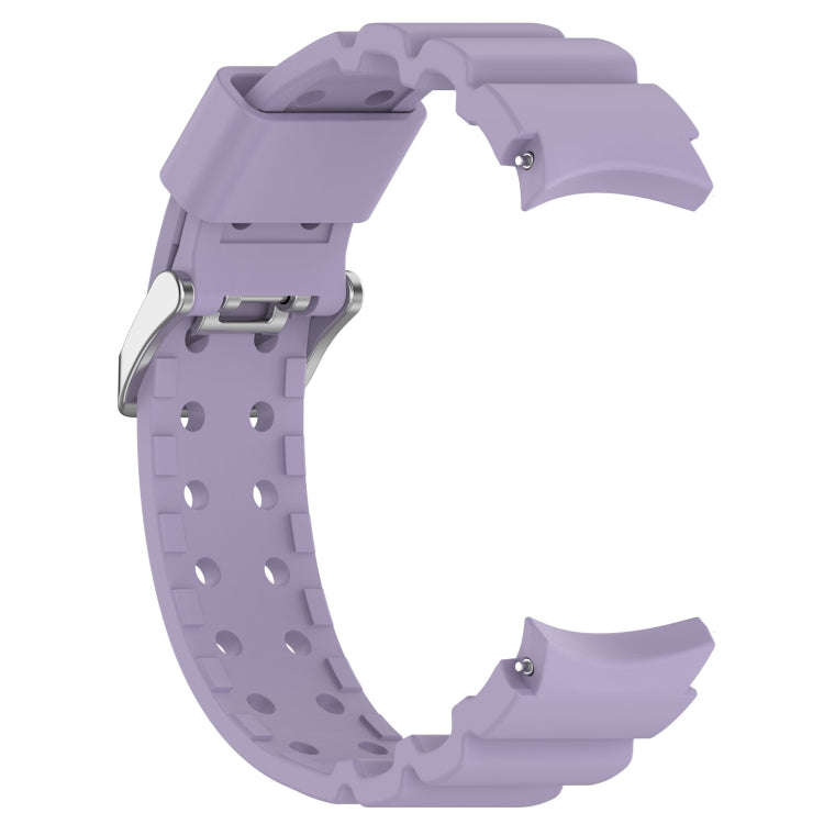 For Samsung Galaxy Watch 6 / 6 Classic Armored Solid Color Silicone Watch Band(Purple)