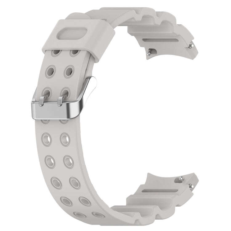 For Samsung Galaxy Watch 6 / 6 Classic Armored Solid Color Silicone Watch Band(Gray)