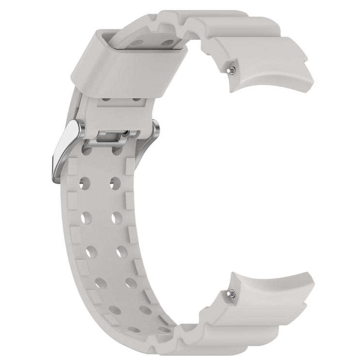 For Samsung Galaxy Watch 6 / 6 Classic Armored Solid Color Silicone Watch Band(Gray)