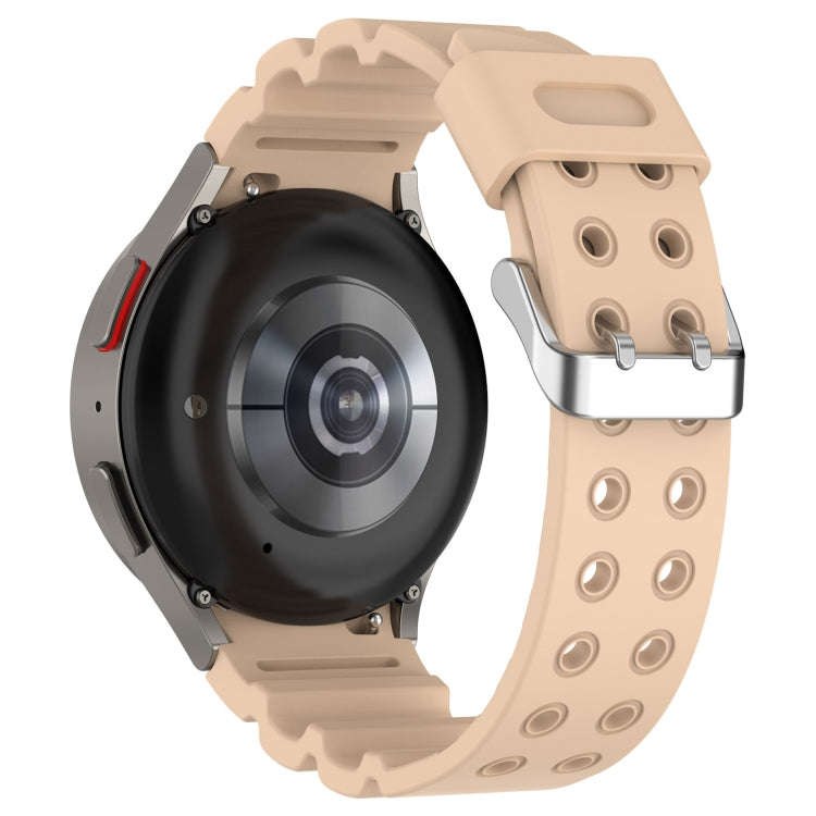 For Samsung Galaxy Watch 6 / 6 Classic Armored Solid Color Silicone Watch Band(Pink)