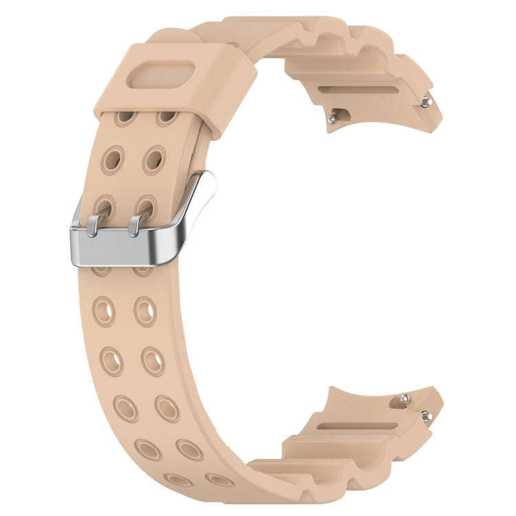 For Samsung Galaxy Watch 6 / 6 Classic Armored Solid Color Silicone Watch Band(Pink)