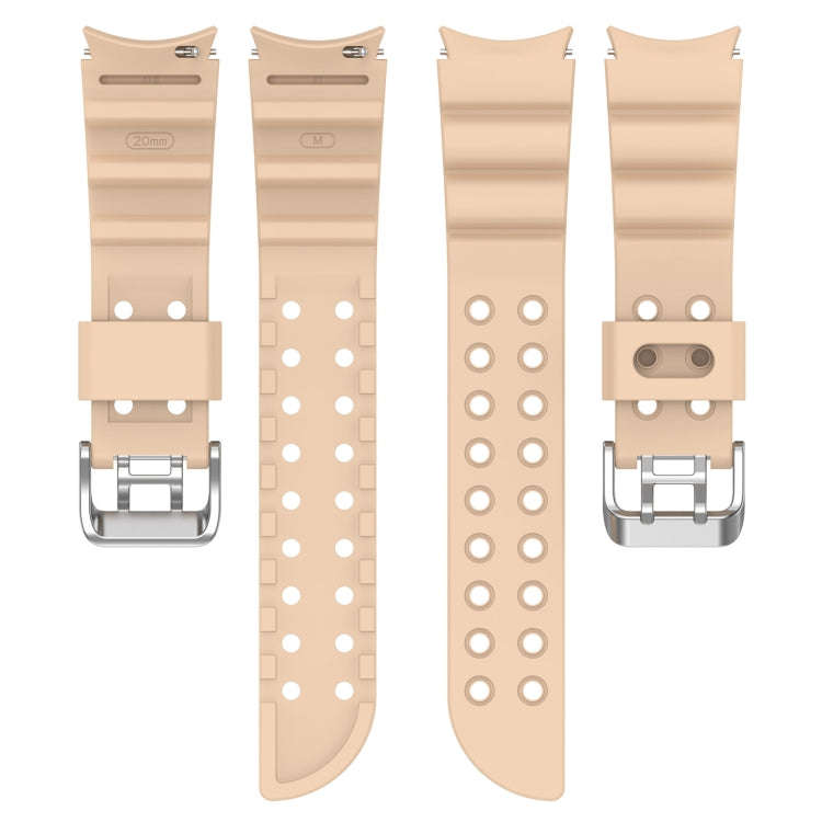 For Samsung Galaxy Watch 6 / 6 Classic Armored Solid Color Silicone Watch Band(Pink)