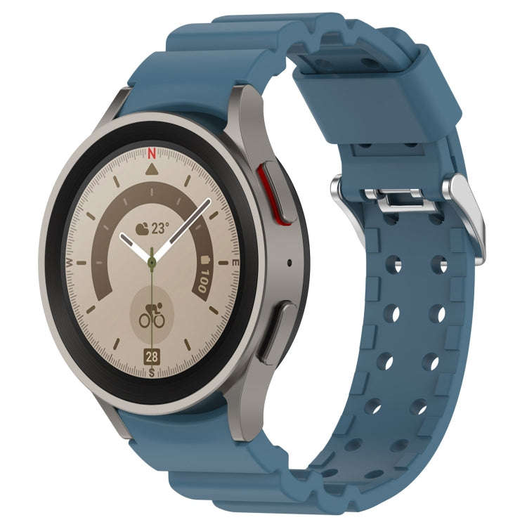 For Samsung Galaxy Watch 6 / 6 Classic Armored Solid Color Silicone Watch Band(Blue)