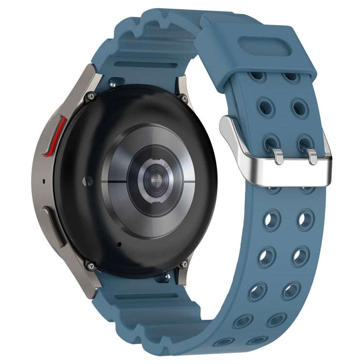 For Samsung Galaxy Watch 6 / 6 Classic Armored Solid Color Silicone Watch Band(Blue)
