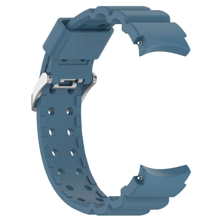 For Samsung Galaxy Watch 6 / 6 Classic Armored Solid Color Silicone Watch Band(Blue)