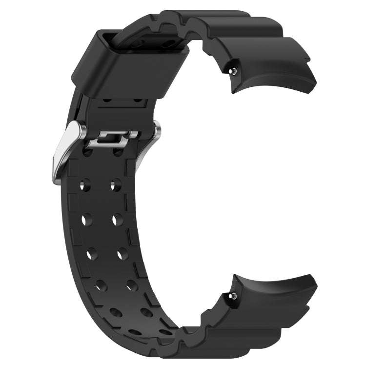 For Samsung Galaxy Watch 6 / 6 Classic Armored Solid Color Silicone Watch Band(Black)