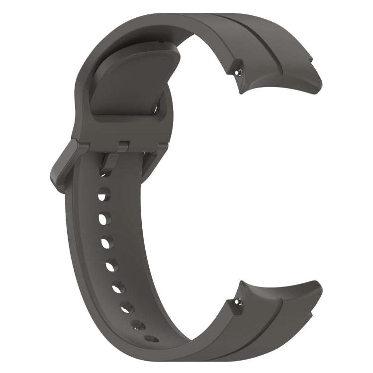 For Samsung Galaxy Watch 6 / 6 Classic Grooved Color Buckle Silicone Watch Band(Dark Gray)