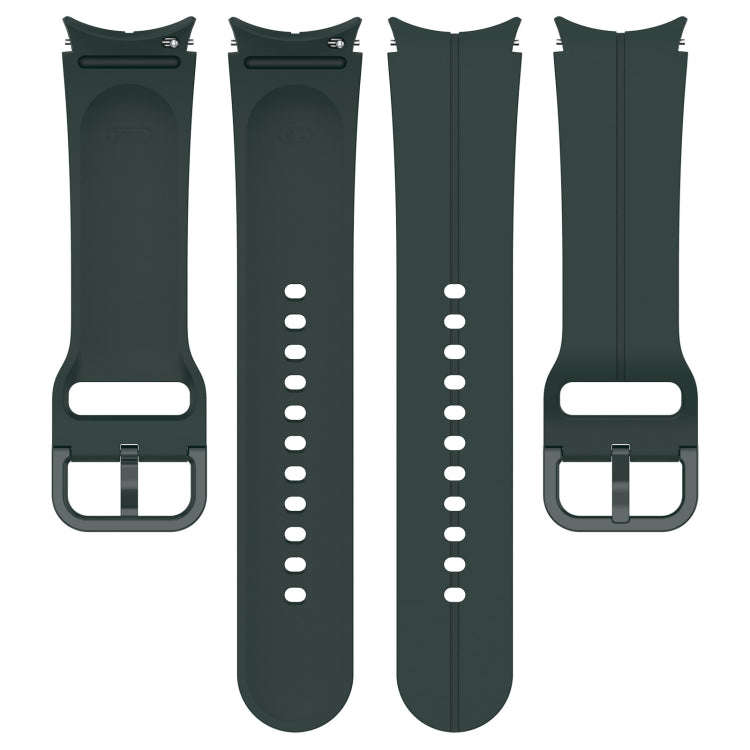 For Samsung Galaxy Watch 6 / 6 Classic Grooved Color Buckle Silicone Watch Band(Green)