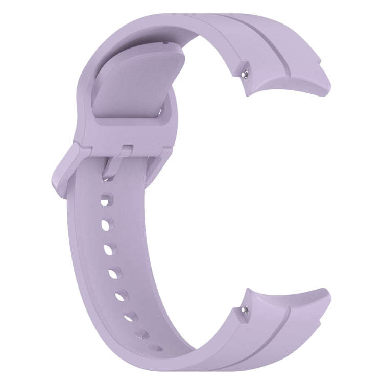 For Samsung Galaxy Watch 6 / 6 Classic Grooved Color Buckle Silicone Watch Band(Purple)