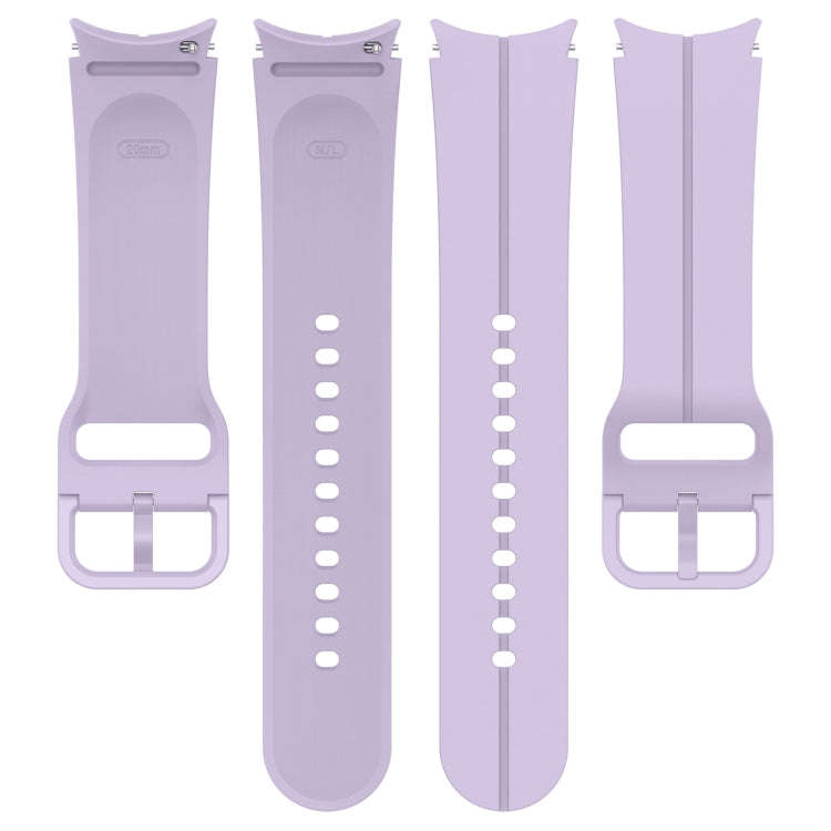 For Samsung Galaxy Watch 6 / 6 Classic Grooved Color Buckle Silicone Watch Band(Purple)