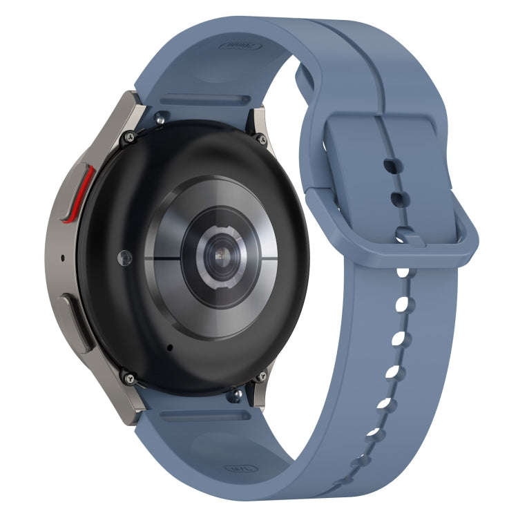 For Samsung Galaxy Watch 6 / 6 Classic Grooved Color Buckle Silicone Watch Band(Blue)