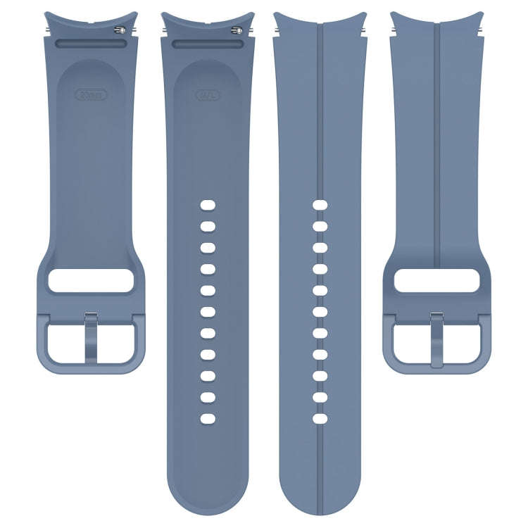 For Samsung Galaxy Watch 6 / 6 Classic Grooved Color Buckle Silicone Watch Band(Blue)