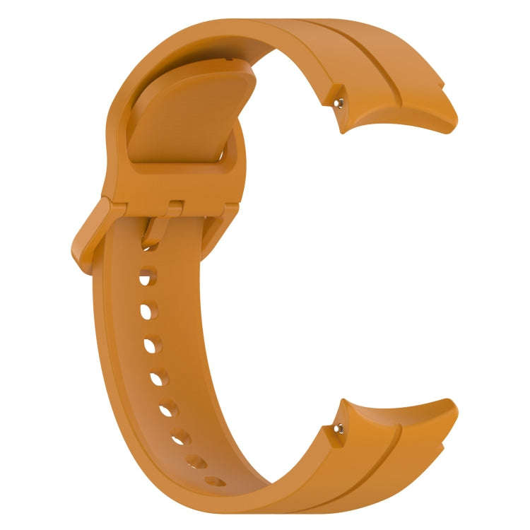 For Samsung Galaxy Watch 6 / 6 Classic Grooved Color Buckle Silicone Watch Band(Yellow)
