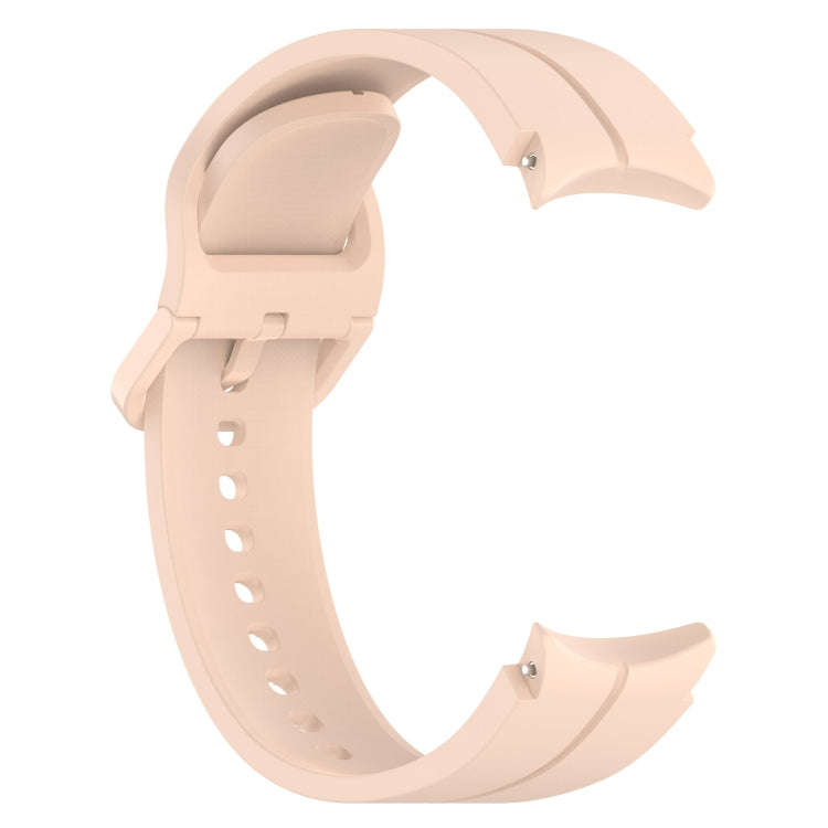 For Samsung Galaxy Watch 6 / 6 Classic Grooved Color Buckle Silicone Watch Band(Pink)