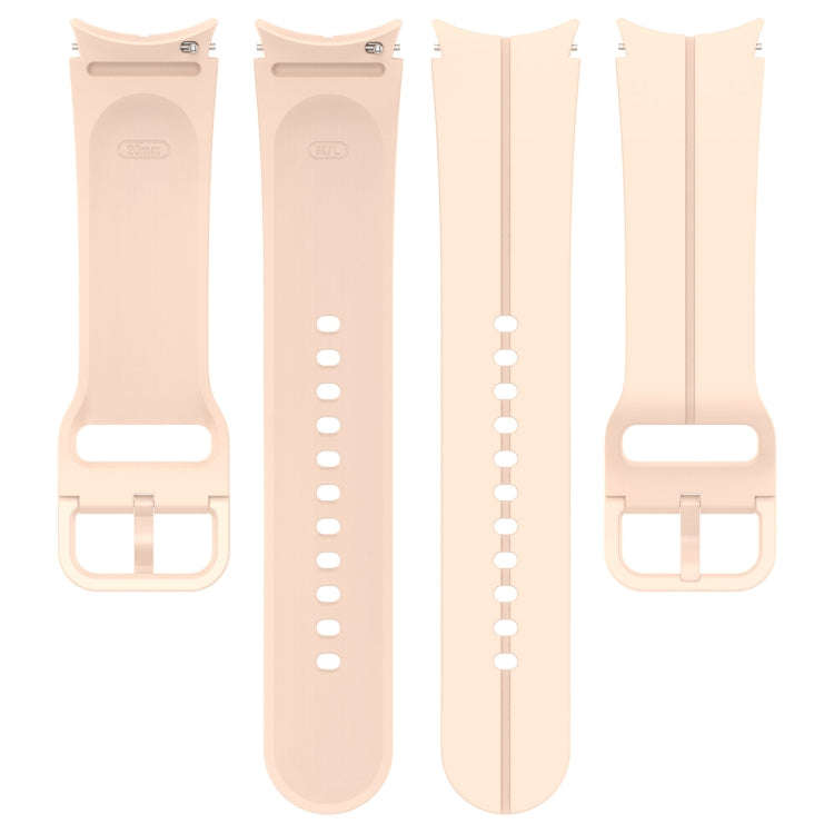 For Samsung Galaxy Watch 6 / 6 Classic Grooved Color Buckle Silicone Watch Band(Pink)