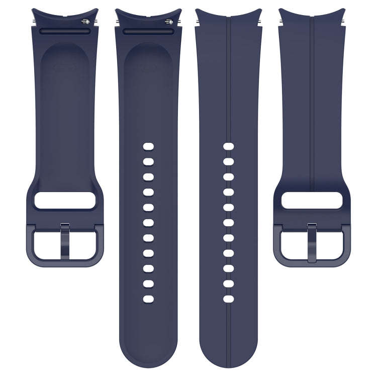 For Samsung Galaxy Watch 6 / 6 Classic Grooved Color Buckle Silicone Watch Band(Midnight Blue)