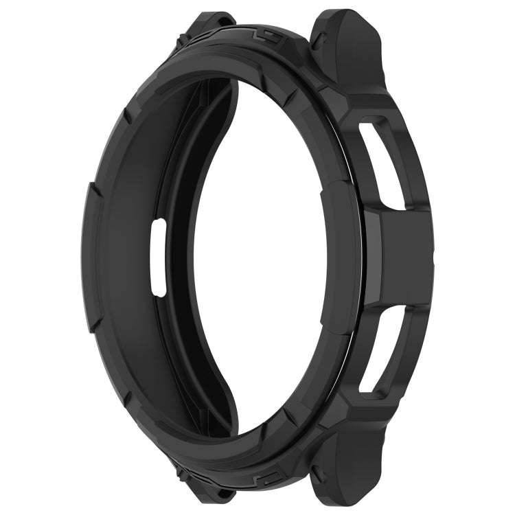 For Samsung Galaxy Watch 6 Classic 47mm Rotating Ring  + TPU Armor Watch Protective Case(Black)