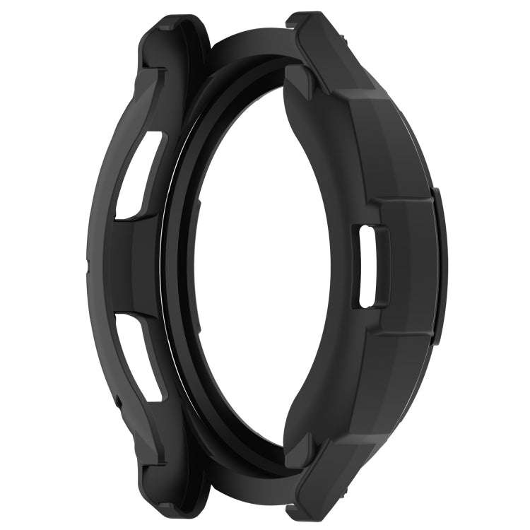 For Samsung Galaxy Watch 6 Classic 47mm Rotating Ring  + TPU Armor Watch Protective Case(Black)