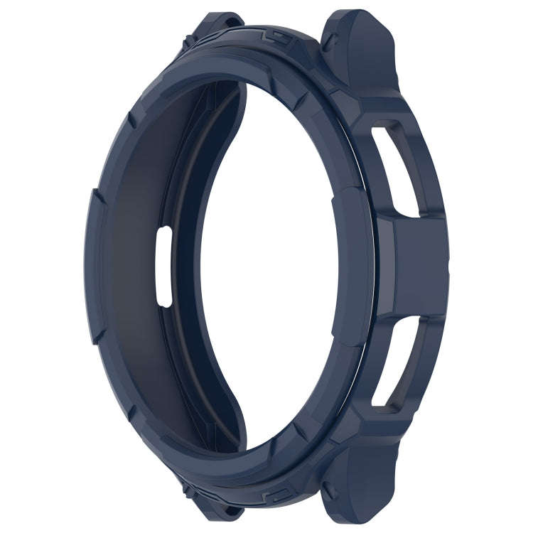 For Samsung Galaxy Watch 6 Classic 47mm Rotating Ring  + TPU Armor Watch Protective Case(Blue)
