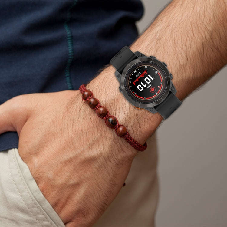 For Garmin Descent MK 2i Sports Two-Color 26mm Silicone Watch Band(Black+Red)