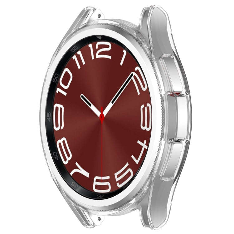 For Samsung Galaxy Watch 6 Classic 47mm Half Coverage Hollow PC Watch Protective Case(Transparent)