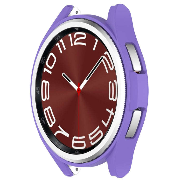 For Samsung Galaxy Watch 6 Classic 47mm Half Coverage Hollow PC Watch Protective Case(Purple)