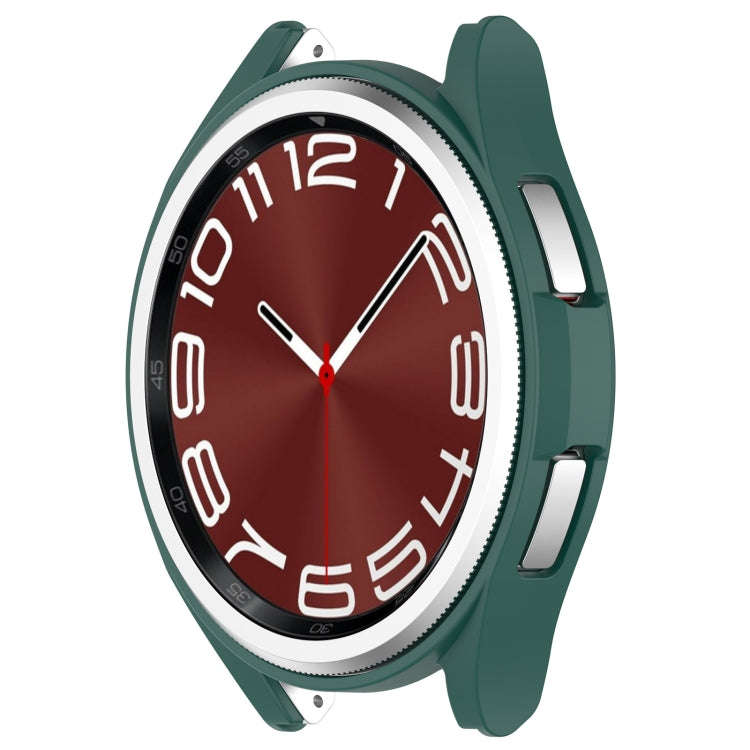 For Samsung Galaxy Watch 6 Classic 47mm Half Coverage Hollow PC Watch Protective Case(Green)