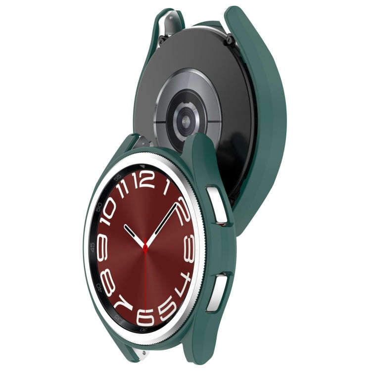 For Samsung Galaxy Watch 6 Classic 47mm Half Coverage Hollow PC Watch Protective Case(Green)