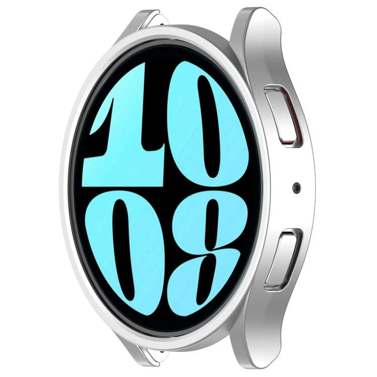 For Samsung Galaxy Watch 6 44mm Half Coverage Hollow PC Watch Protective Case(Silver)