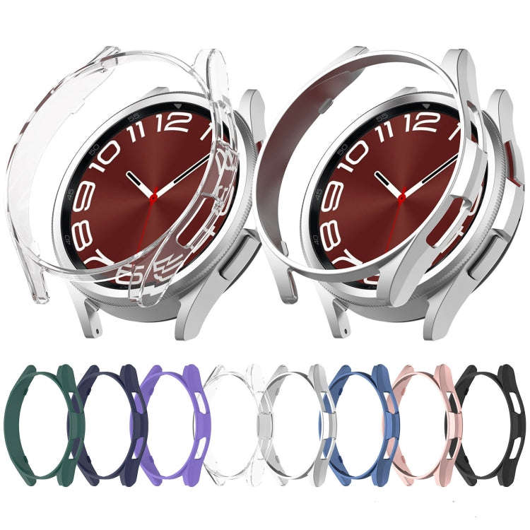 For Samsung Galaxy Watch 6 44mm Half Coverage Hollow PC Watch Protective Case(Silver)