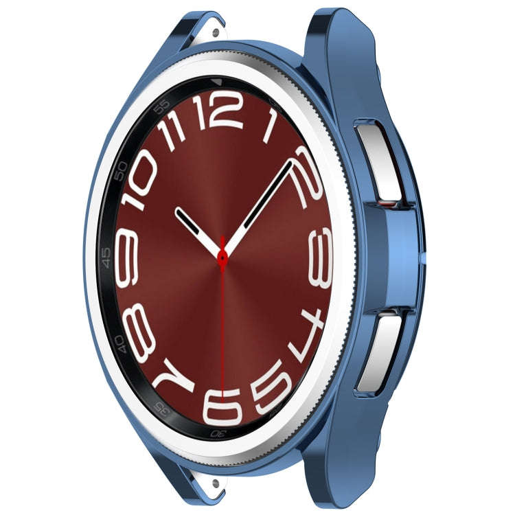 For Samsung Galaxy Watch6 Classic 47mm Electroplated TPU Half Pack Hollow Watch Protective Case(B...