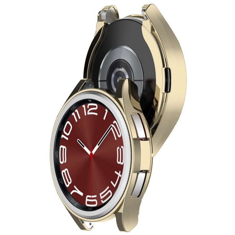 For Samsung Galaxy Watch6 Classic 47mm Electroplated TPU Half Pack Hollow Watch Protective Case(G...