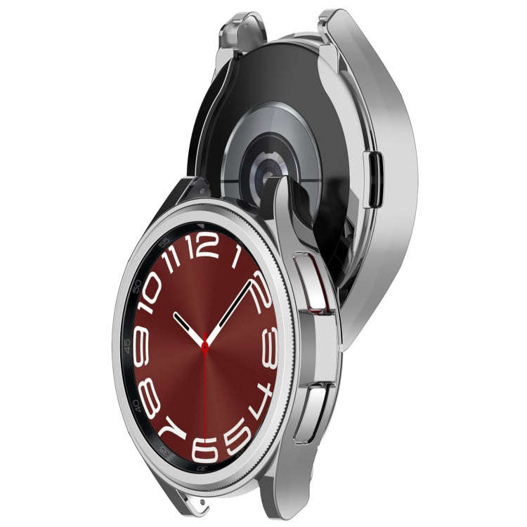 For Samsung Galaxy Watch6 Classic 43mm Electroplated TPU Half Pack Hollow Watch Protective Case(S...
