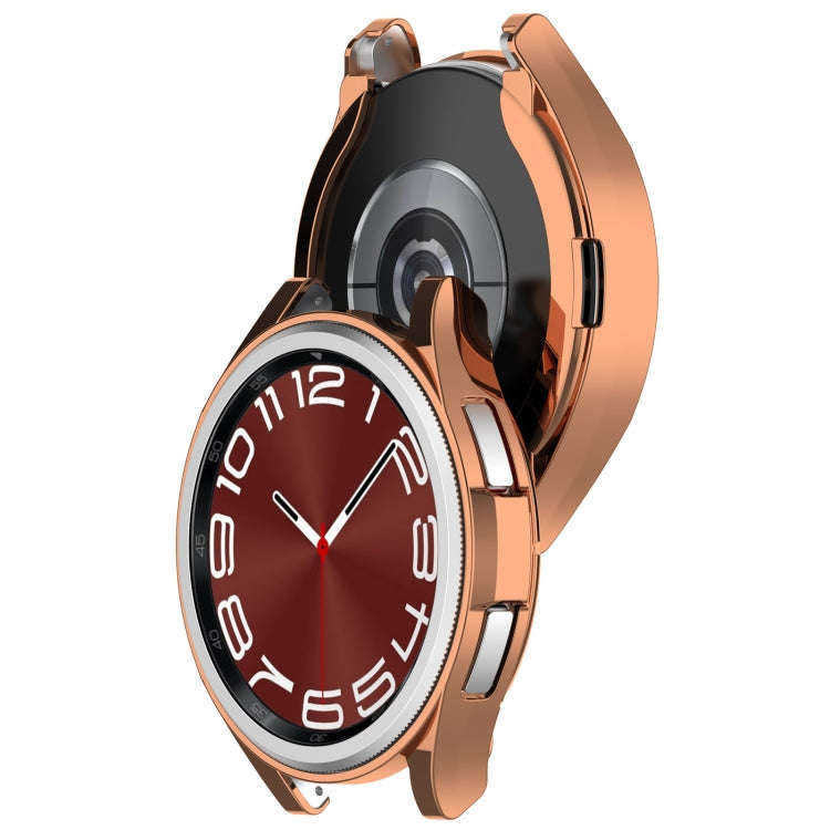 For Samsung Galaxy Watch6 Classic 43mm Electroplated TPU Half Pack Hollow Watch Protective Case(R...