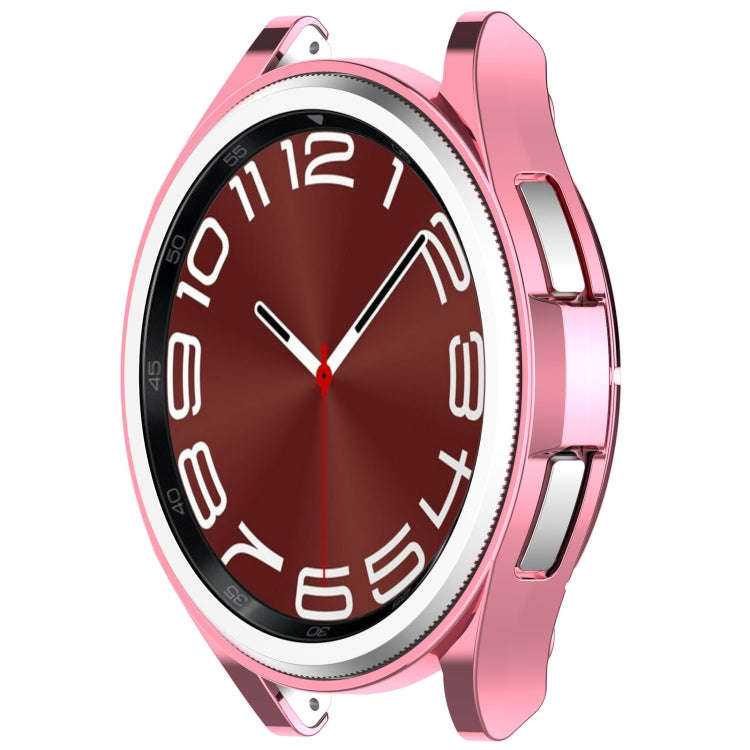 For Samsung Galaxy Watch6 Classic 43mm Electroplated TPU Half Pack Hollow Watch Protective Case(P...