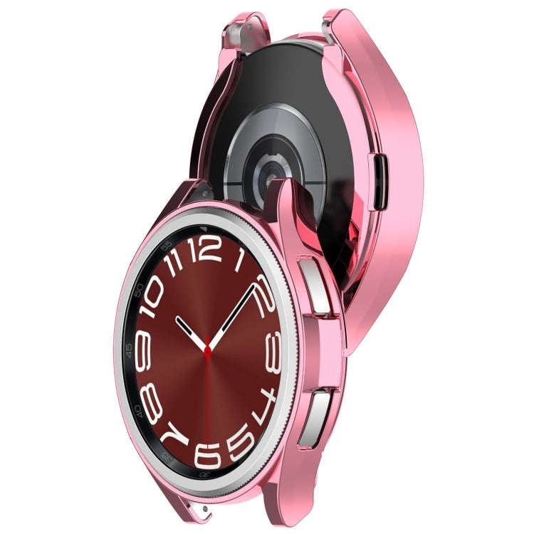 For Samsung Galaxy Watch6 Classic 43mm Electroplated TPU Half Pack Hollow Watch Protective Case(P...