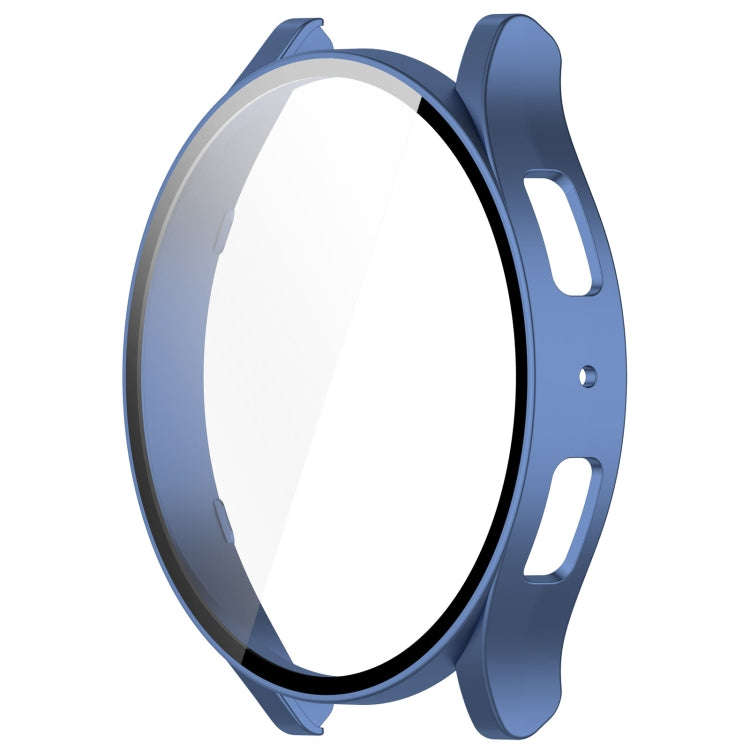 For Samsung Galaxy Watch6 40mm PC + Tempered Film Integrated Watch Protective Case(Midnight Blue)