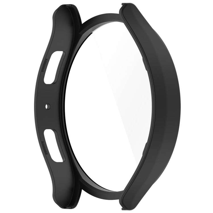 For Samsung Galaxy Watch6 44mm PC + Tempered Film Integrated Watch Protective Case(Black)