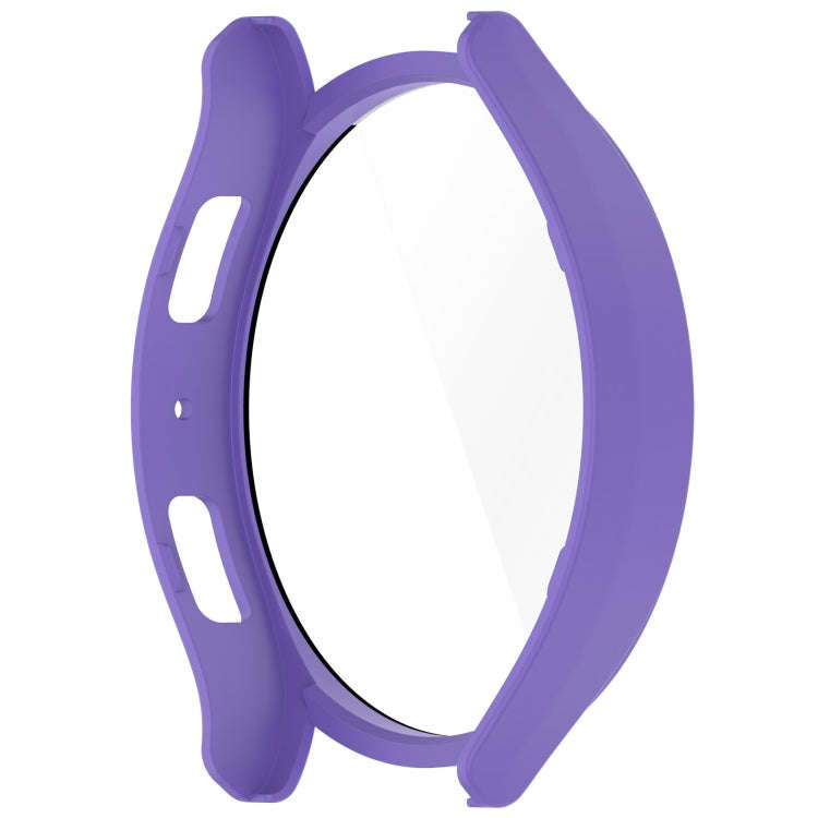For Samsung Galaxy Watch6 44mm PC + Tempered Film Integrated Watch Protective Case(Purple)