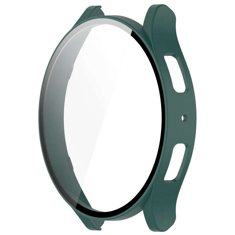 For Samsung Galaxy Watch6 44mm PC + Tempered Film Integrated Watch Protective Case(Green)