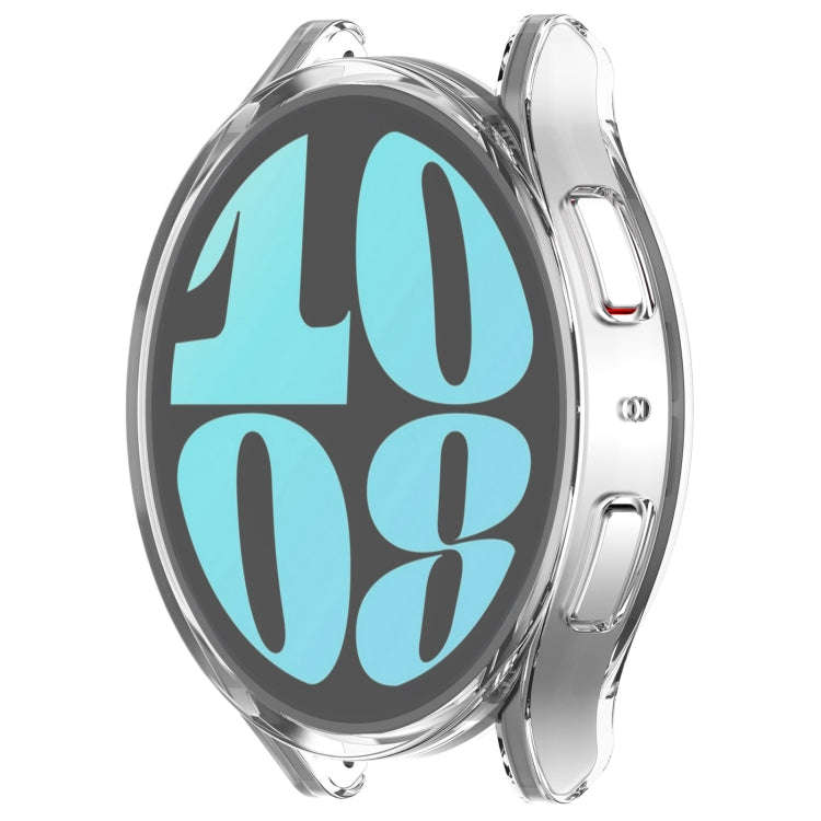 For Samsung Galaxy Watch6 40mm Full Coverage TPU Electroplated Watch Protective Case(Transparent)